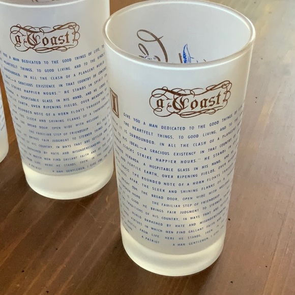 Howdy Colonel set of 4 Vintage Mid Century Glasses - Picture 6 of 8